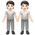 🧑🏻‍🤝‍🧑🏻 people holding hands: light skin tone display on Apple